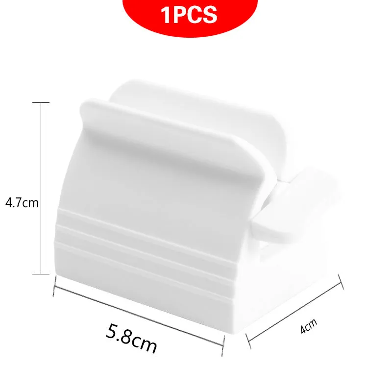 Large white ABS plastic toothpaste squeezer with red accents, used to squeeze toothpaste tubes flat