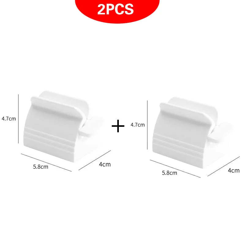 Large white ABS plastic toothpaste squeezer with red accents, used to squeeze toothpaste tubes flat