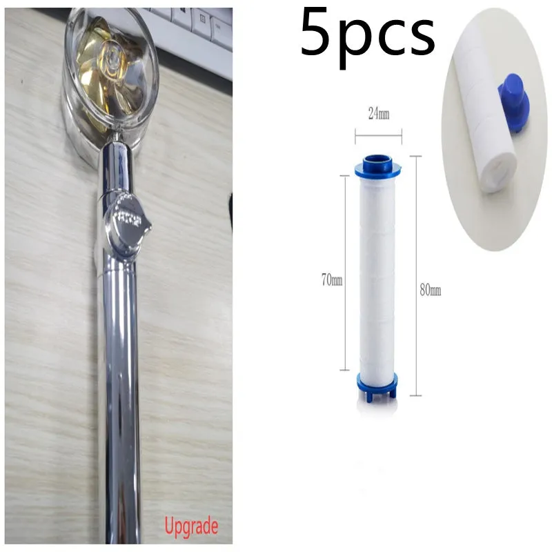 Turbo propeller shower head in gold with holder, ABS material, high-pressure rainfall design