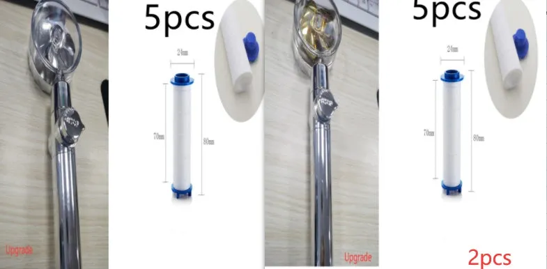 Turbo propeller shower head in gold with holder, ABS material, high-pressure rainfall design