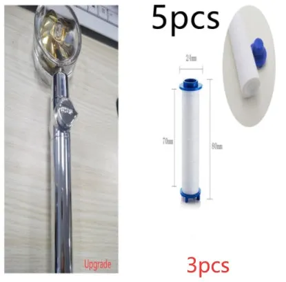 Turbo propeller shower head in gold with holder, ABS material, high-pressure rainfall design
