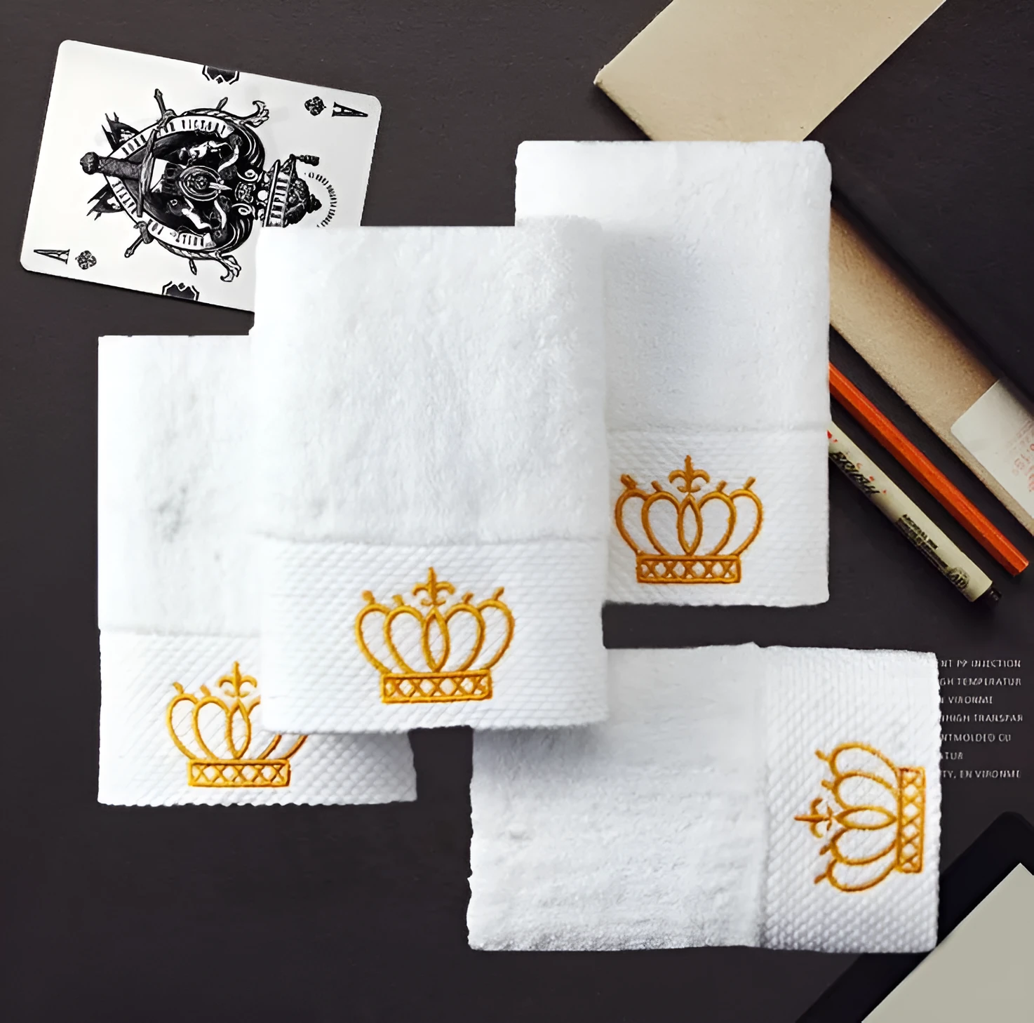 Cotton bath towel with custom embroidery, 70x140cm size, plain weave for hotel and sauna use