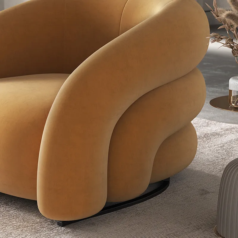 Modern Nordic lazy sofa with solid wood frame and soft upholstery