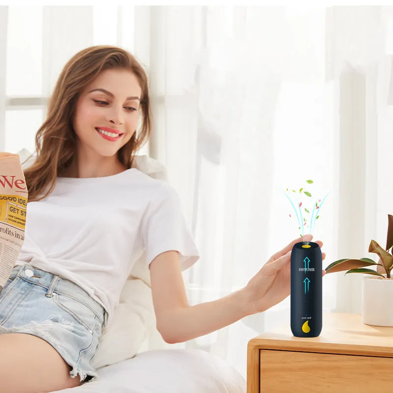 50ml rechargeable automatic aromatherapy diffuser with timer on a bathroom counter