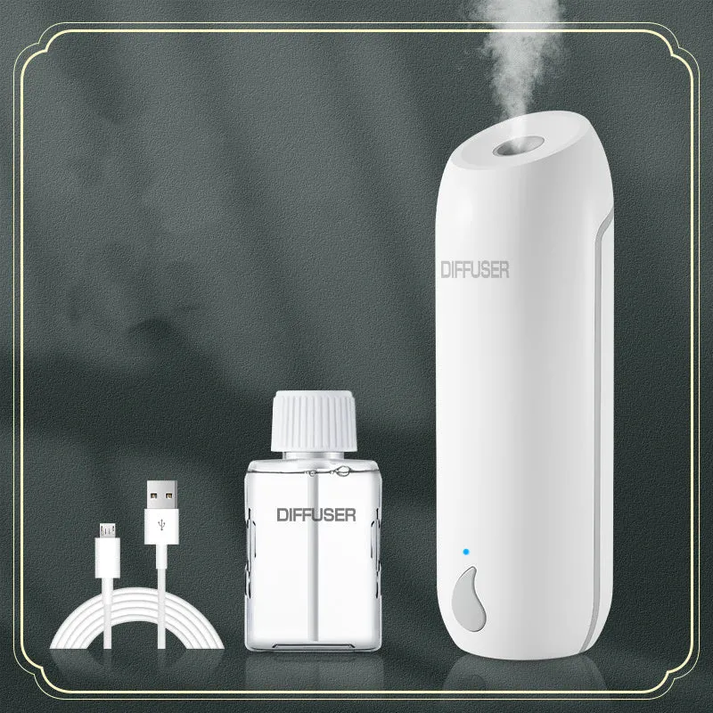 50ml rechargeable automatic aromatherapy diffuser with timer on a bathroom counter
