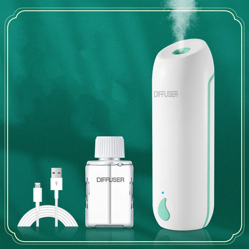 50ml rechargeable automatic aromatherapy diffuser with timer on a bathroom counter