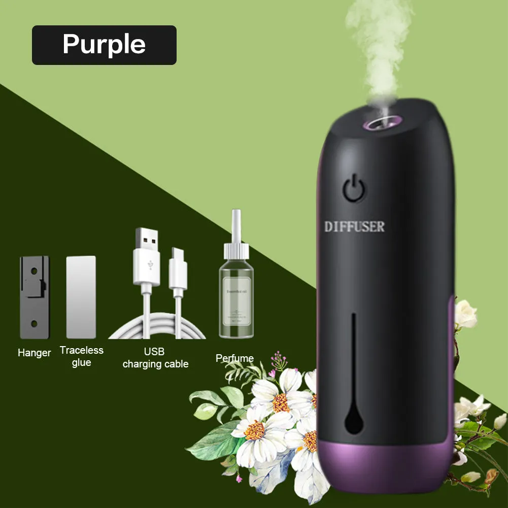 50ml rechargeable automatic aromatherapy diffuser with timer on a bathroom counter