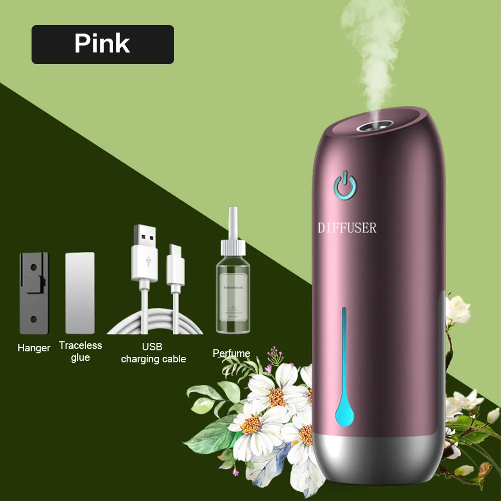 50ml rechargeable automatic aromatherapy diffuser with timer on a bathroom counter