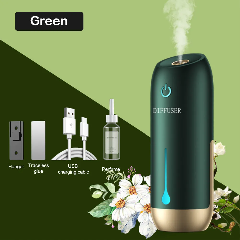 50ml rechargeable automatic aromatherapy diffuser with timer on a bathroom counter