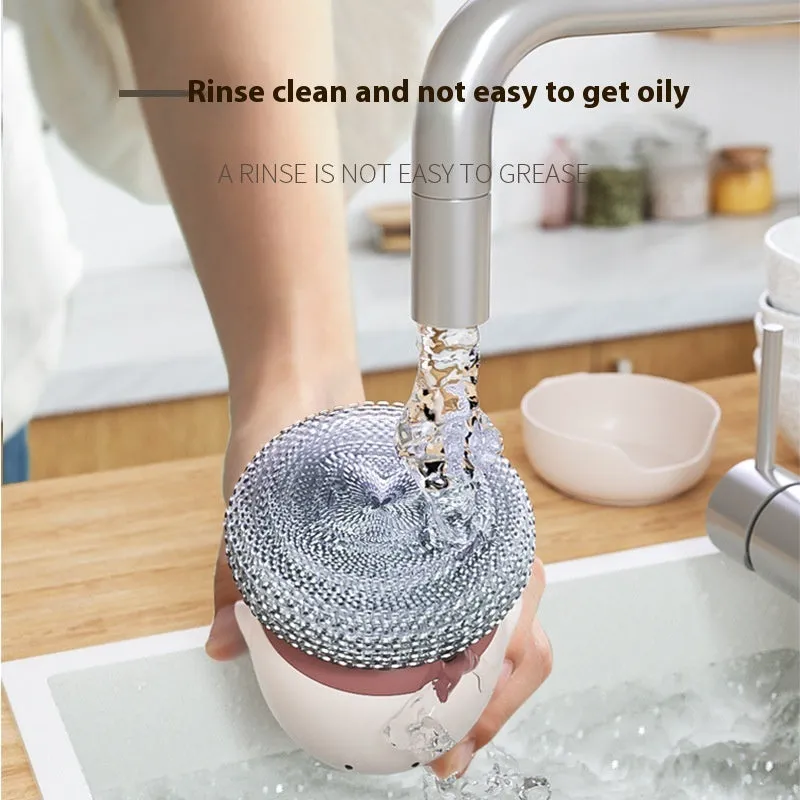 Automatic liquid filling dish brush in bean red with ergonomic handle