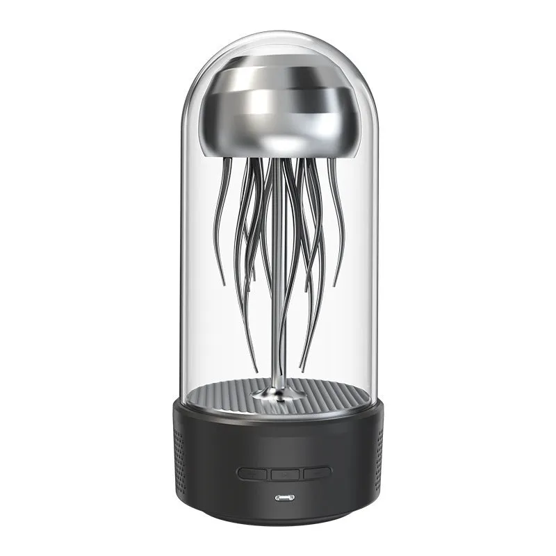 Creative jellyfish Bluetooth speaker with colourful lamp and dual speakers in compact ABS shell