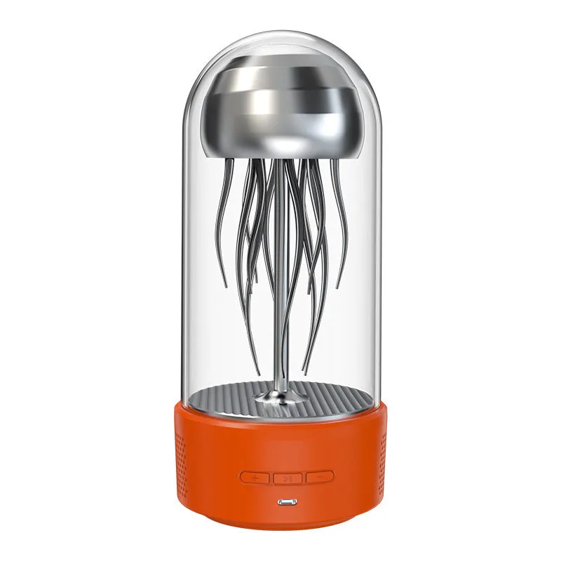 Creative jellyfish Bluetooth speaker with colourful lamp and dual speakers in compact ABS shell