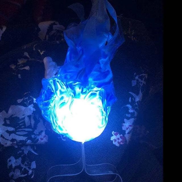 Halloween floating fireball flame ornaments LED luminous prop in grey blue green red colours