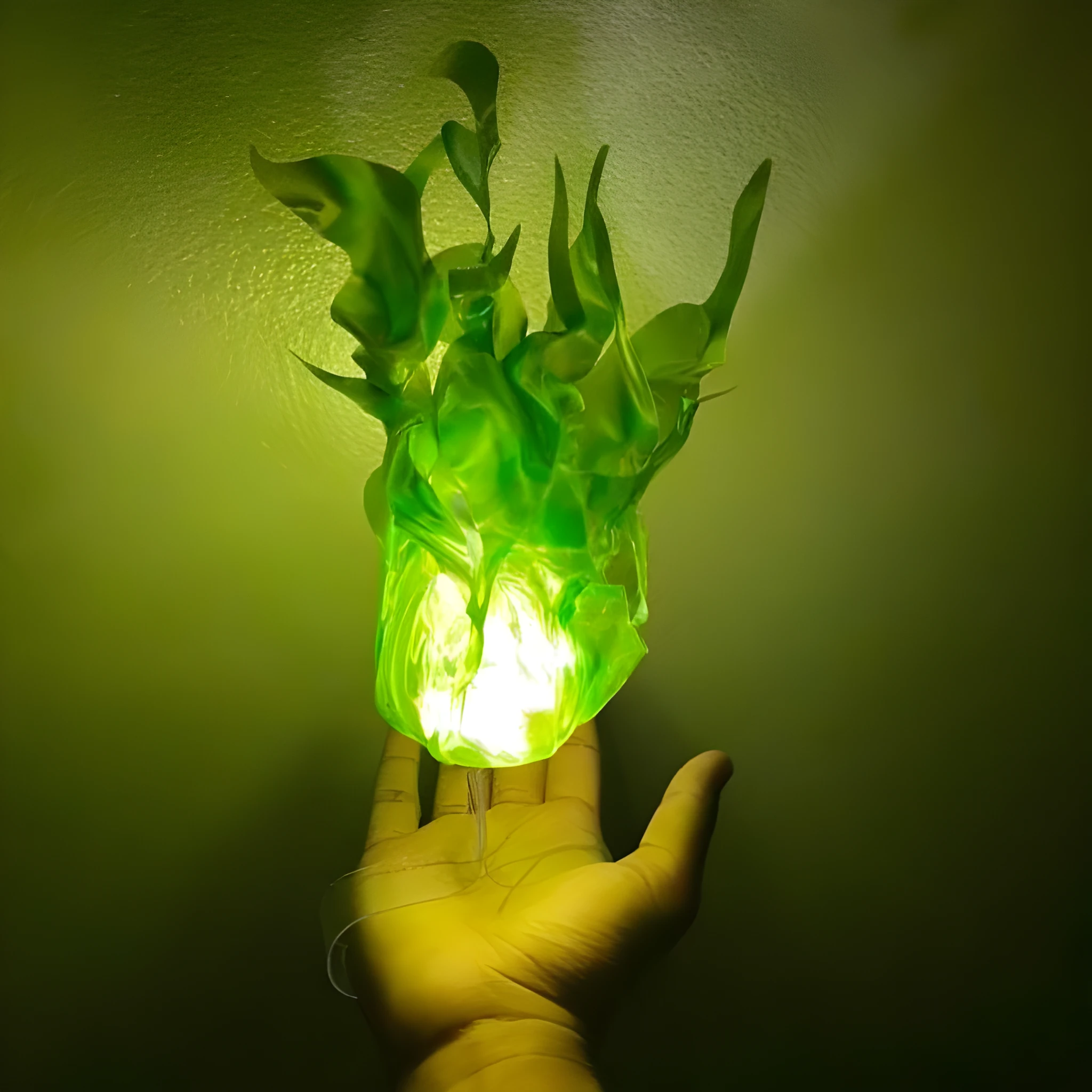 Halloween floating fireball flame ornaments LED luminous prop in grey blue green red colours