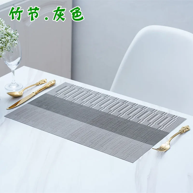 PVC non-slip kitchen sink mat in gradient bamboo black colour, shown in 30x180cm size on a countertop.