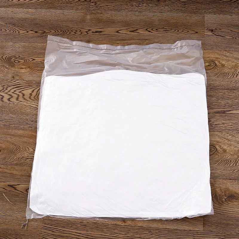 White cotton throw pillow with detachable cover in large rectangular size for sofa or bed