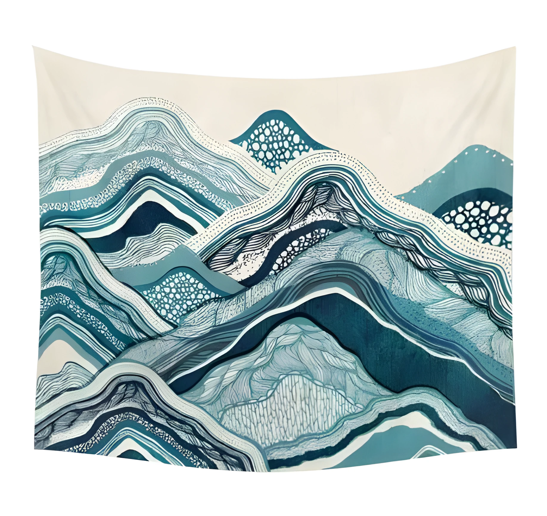 Fantastic scenery art Indian hippie wall tapestry in polyester blend, available in 150x100cm size