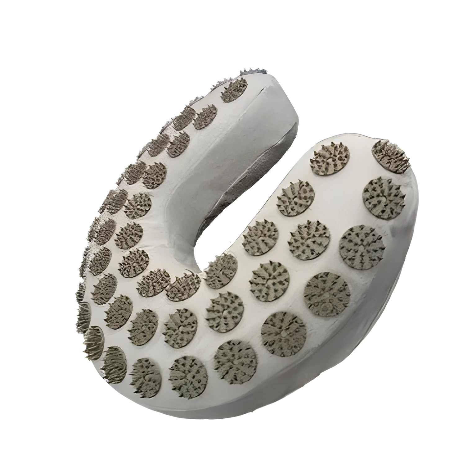 Organic linen U-shaped acupuncture pillow in linen gold buckle near-square shape