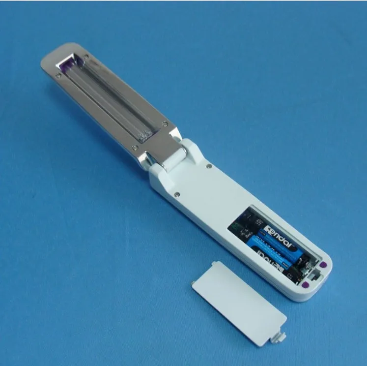 UV disinfection stick, 253.7nm UVC sterilisation lamp, compact plastic body for home and travel use