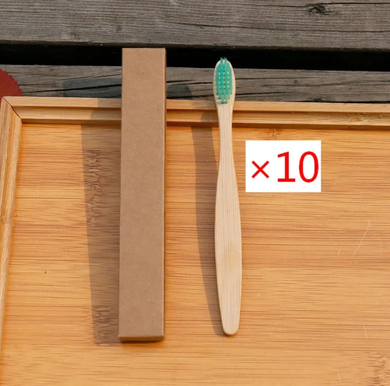 Eco friendly bamboo soft fibre toothbrush with biodegradable handle for adults