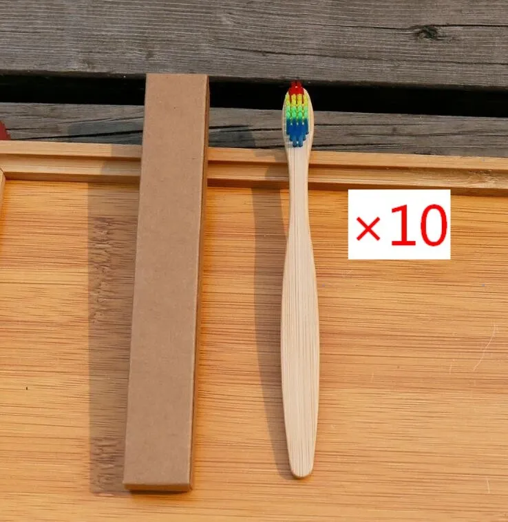 Eco friendly bamboo soft fibre toothbrush with biodegradable handle for adults