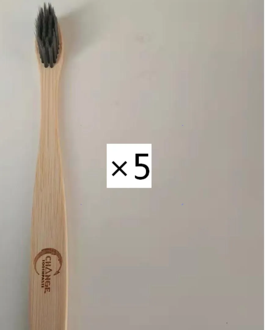 Eco friendly bamboo soft fibre toothbrush with biodegradable handle for adults