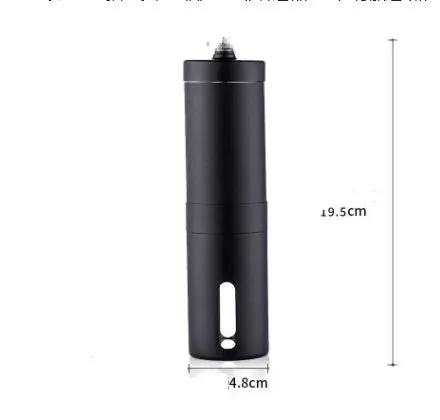 Hand coffee grinder stainless steel manual ceramic burr mill 30g capacity silver and black