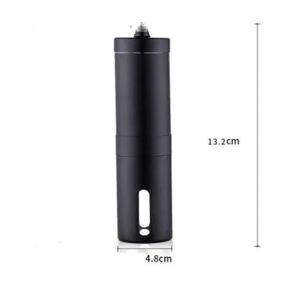 Hand coffee grinder stainless steel manual ceramic burr mill 30g capacity silver and black