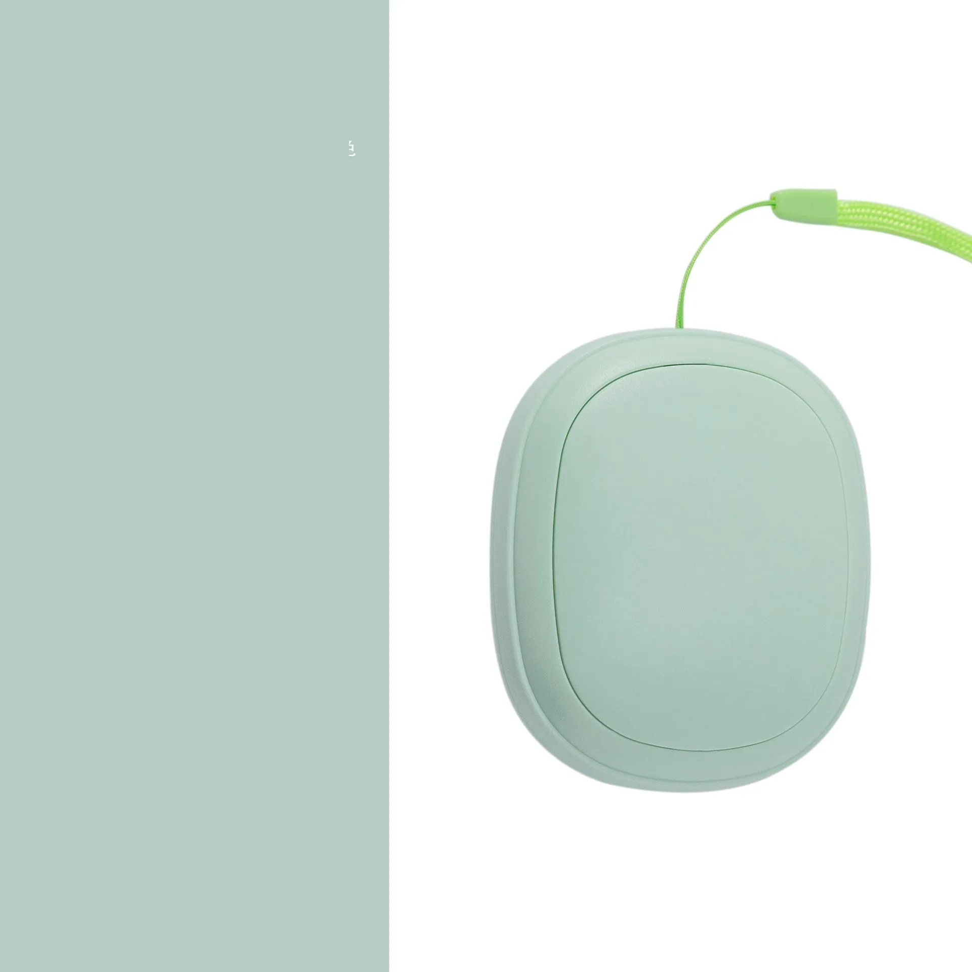 USB hand warmer in pink with three-gear temperature control and compact pebble design