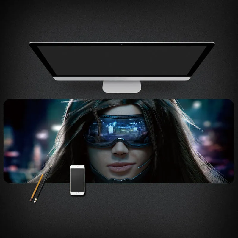 Gaming desk mat 300x800x3mm rubber base cloth top non-slip surface for PC gamers