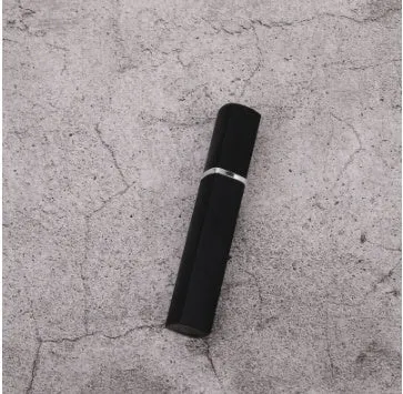 12ml aluminum perfume tube square empty bottle with glass liner in silver finish