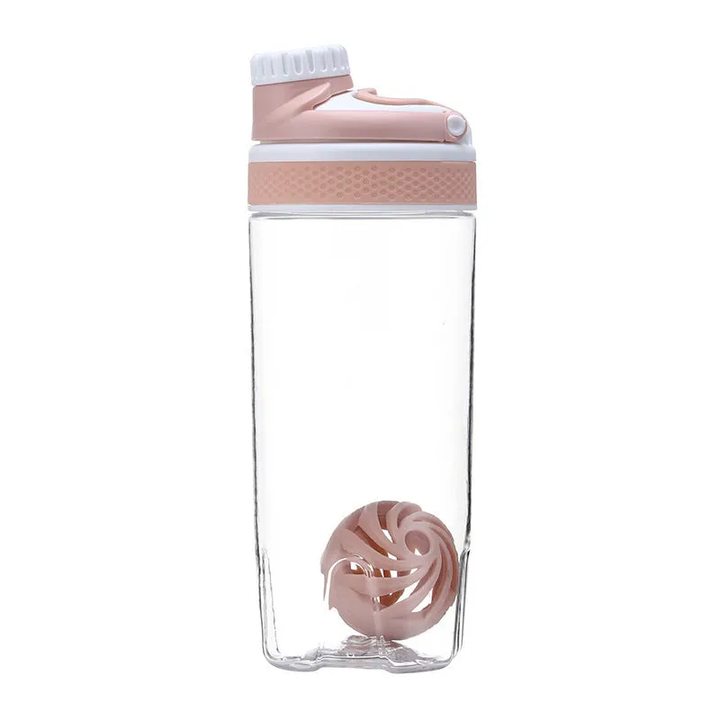 550ml protein nutrition shaker cup in blue, sealed lid, single-layer design for outdoor office use