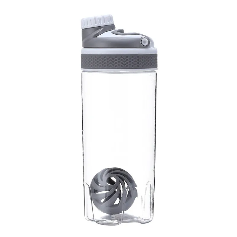 550ml protein nutrition shaker cup in blue, sealed lid, single-layer design for outdoor office use