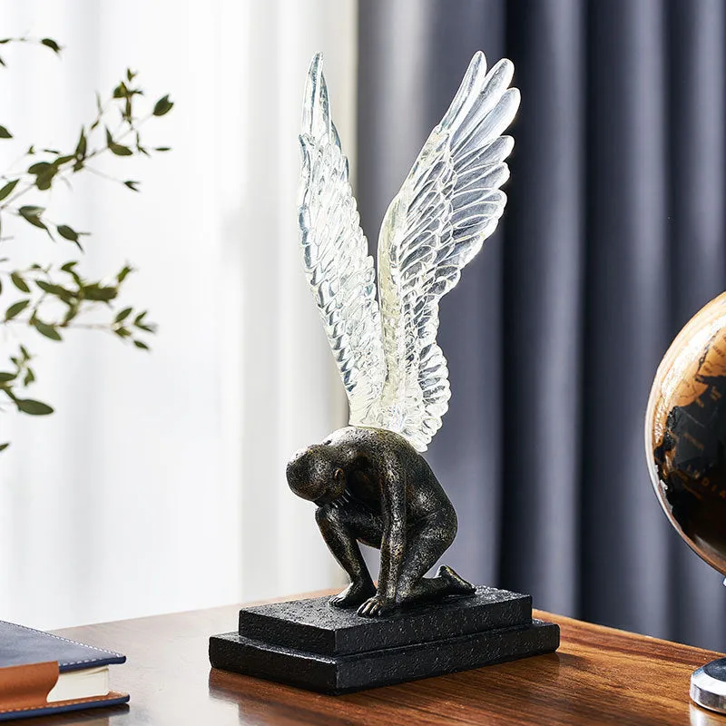 Gold resin decorative ornament light luxury style for wine cabinet TV cabinet entrance