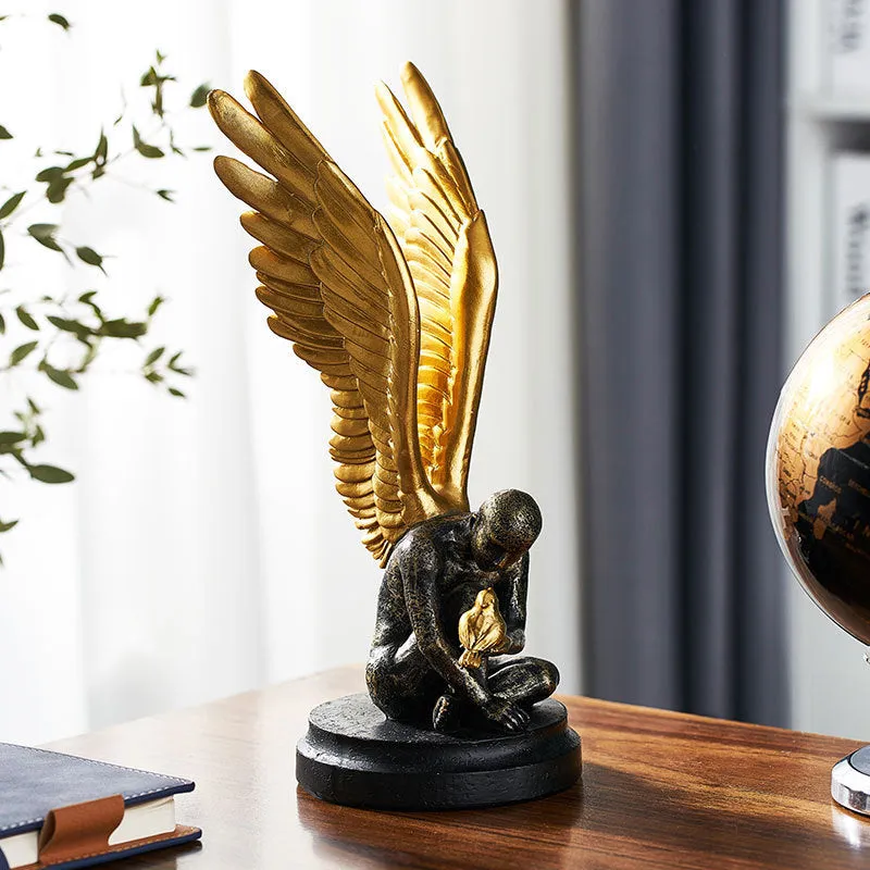 Gold resin decorative ornament light luxury style for wine cabinet TV cabinet entrance