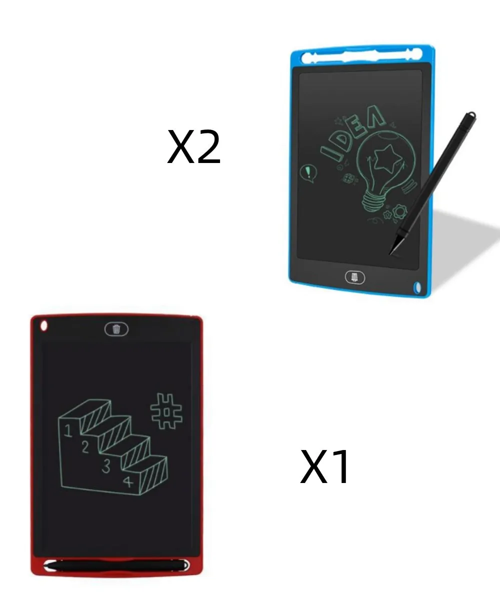 8.5 inch LCD writing board in blue with stylus pen and one-key clear button