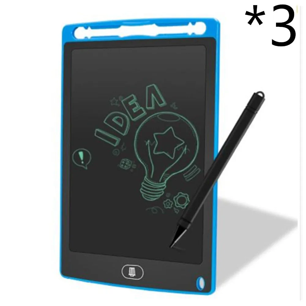 8.5 inch LCD writing board in blue with stylus pen and one-key clear button