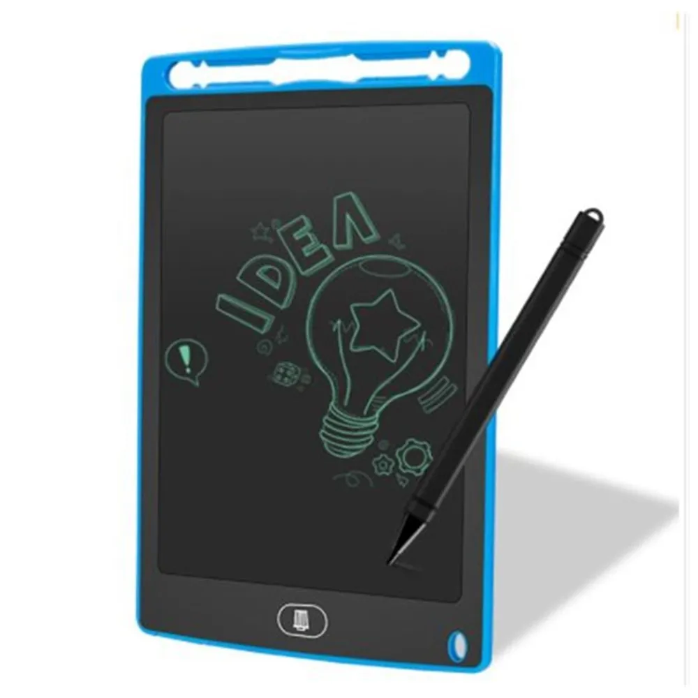 8.5 inch LCD writing board in blue with stylus pen and one-key clear button
