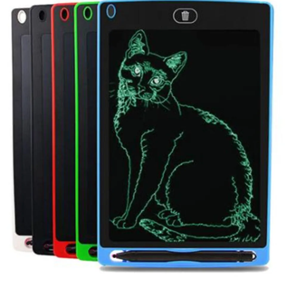 8.5 inch LCD writing board in blue with stylus pen and one-key clear button