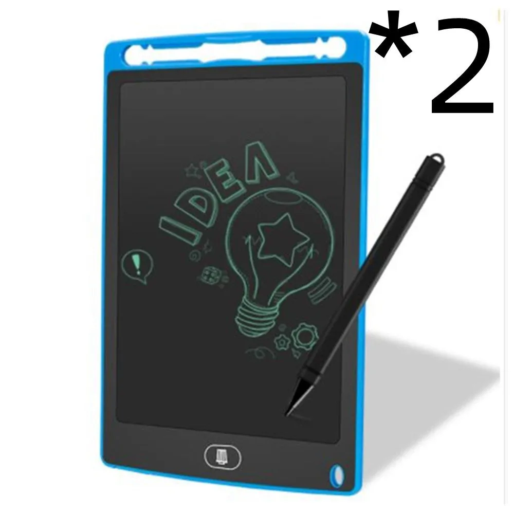 8.5 inch LCD writing board in blue with stylus pen and one-key clear button
