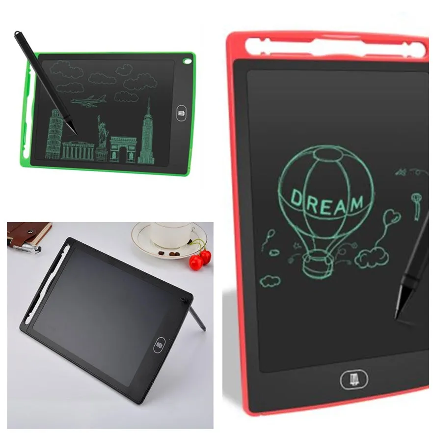 8.5 inch LCD writing board in blue with stylus pen and one-key clear button