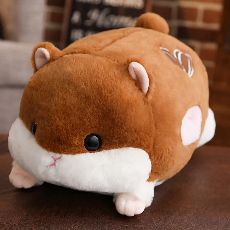 Cute hamster pillow in cotton fabric with PP cotton filling, available in 50cm 70cm 90cm sizes and four colours