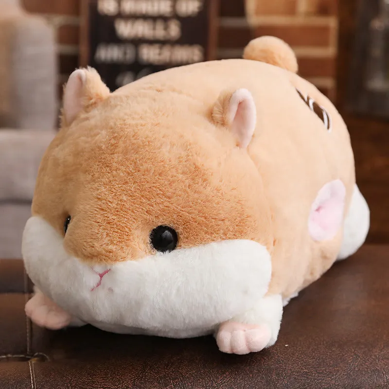 Cute hamster pillow in cotton fabric with PP cotton filling, available in 50cm 70cm 90cm sizes and four colours