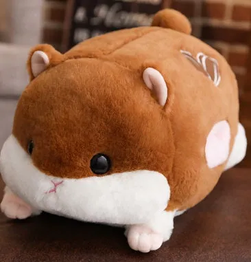 Cute hamster pillow in cotton fabric with PP cotton filling, available in 50cm 70cm 90cm sizes and four colours
