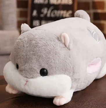 Cute hamster pillow in cotton fabric with PP cotton filling, available in 50cm 70cm 90cm sizes and four colours