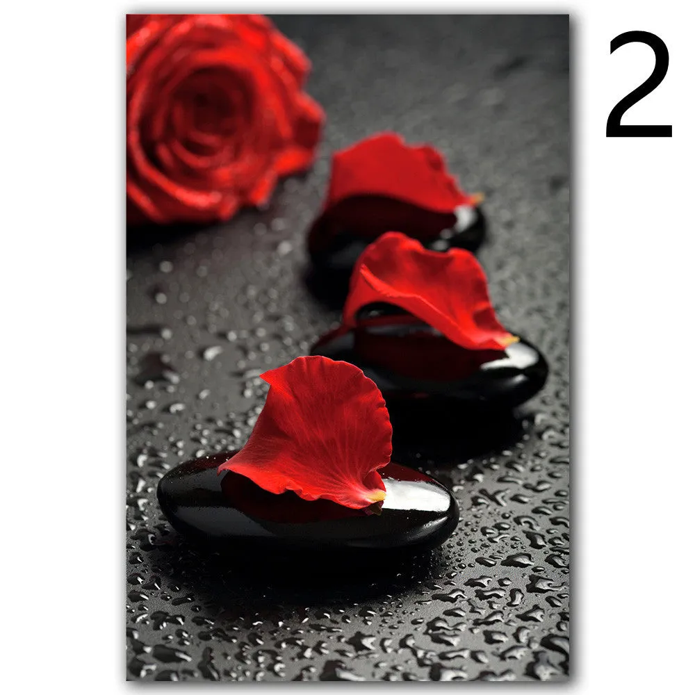 Canvas wall art poster with spa orchid motif, fashion simplicity style, multiple sizes available