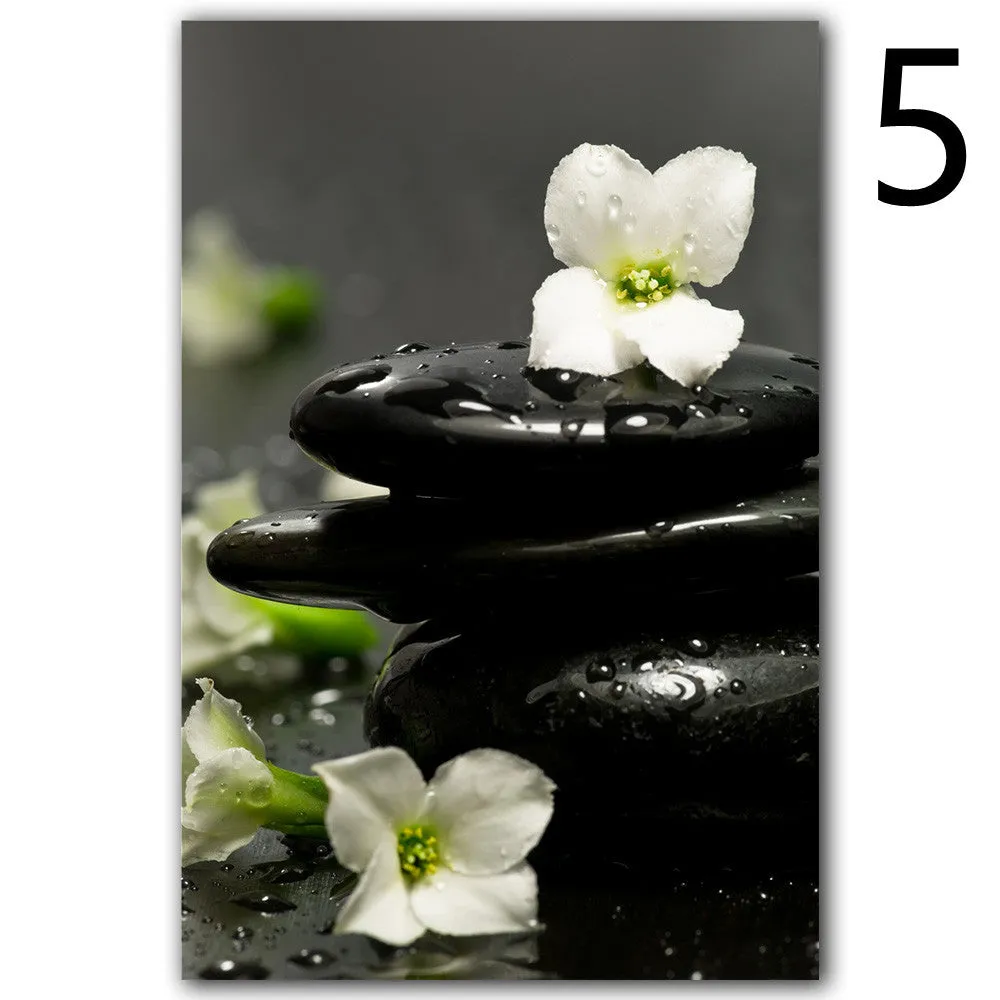 Canvas wall art poster with spa orchid motif, fashion simplicity style, multiple sizes available