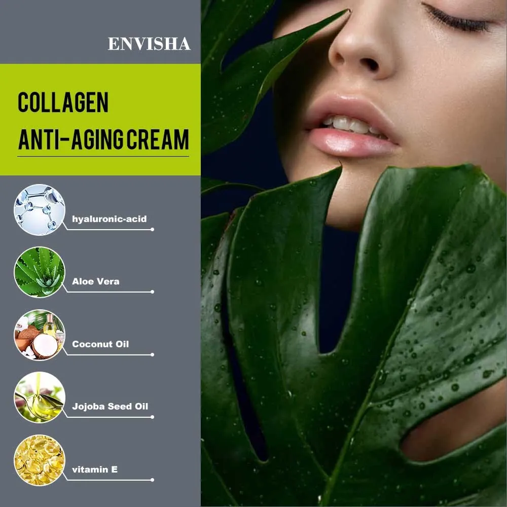 50g collagen cream with retinol and Vitamin E in a white tub, front view