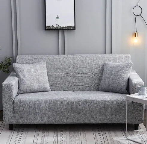 Elastic non-slip sofa cover in a colourful pattern, single seater size 90-140 cm, high-density fabric