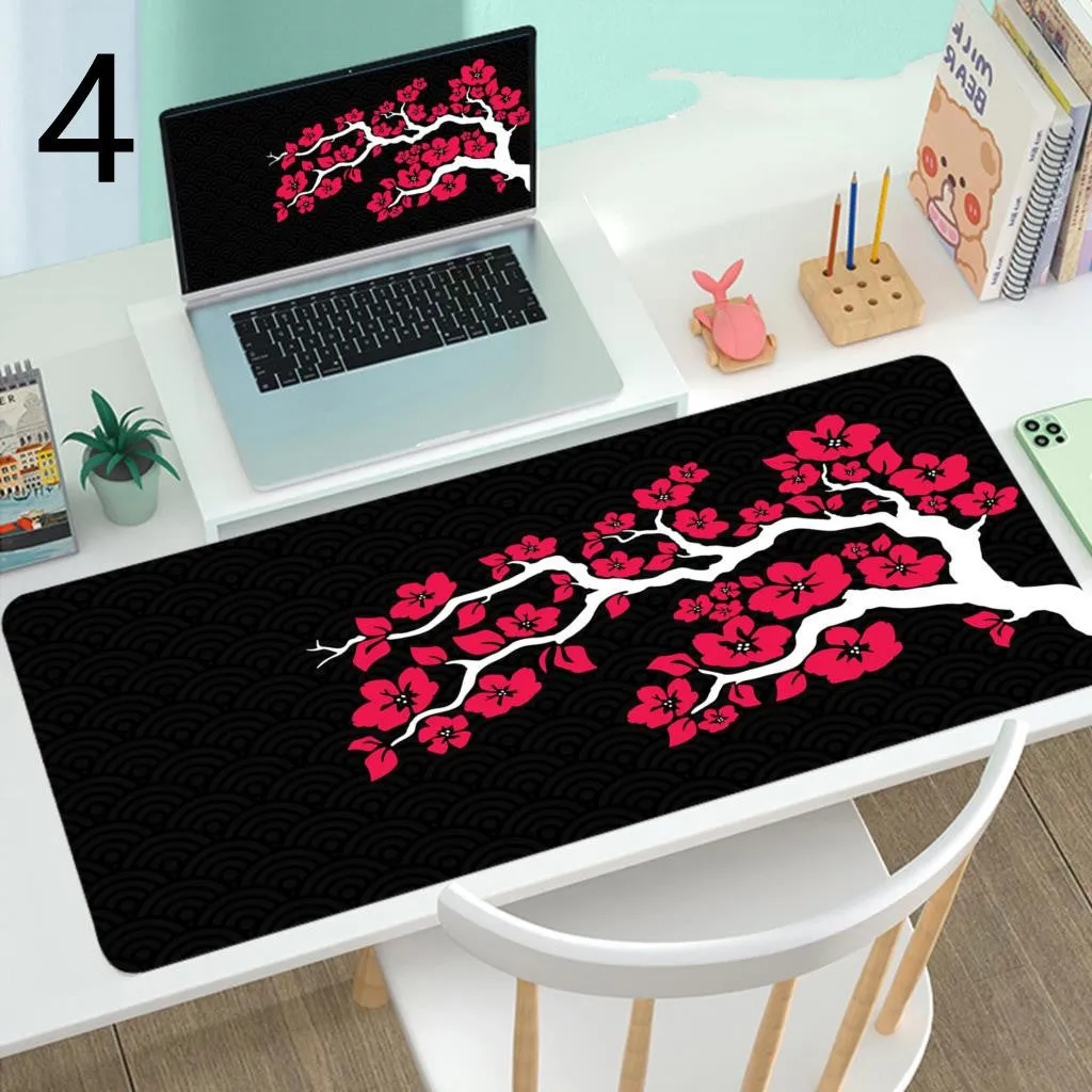 Large gaming mouse desk mat rubber printed pattern multiple sizes 300x600mm to 400x900mm picture colour